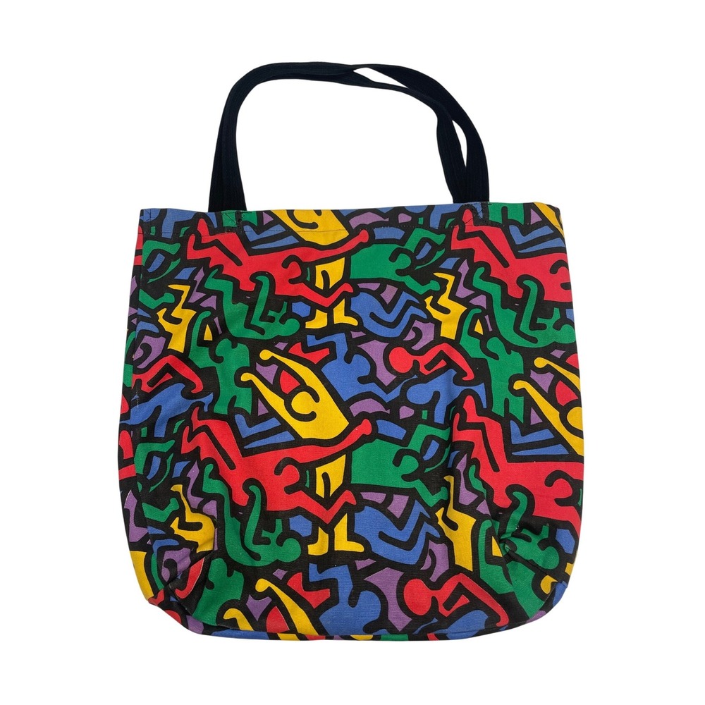 Vintage Keith Haring Karsten Sample Tote Bag Pop Art Brazil Rare 80s rainbow